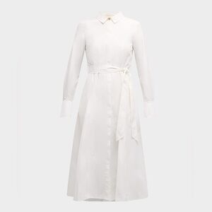 Derek Lam 10 Crosby Annette Long-Sleeve Pleated Shirtdress NWT